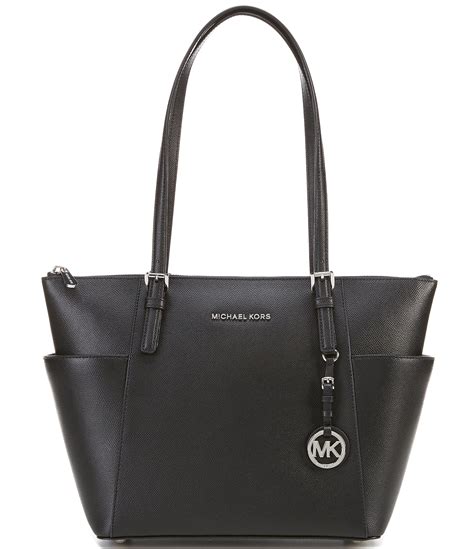 black and silver michael kors bag|michael kors medium black silver.